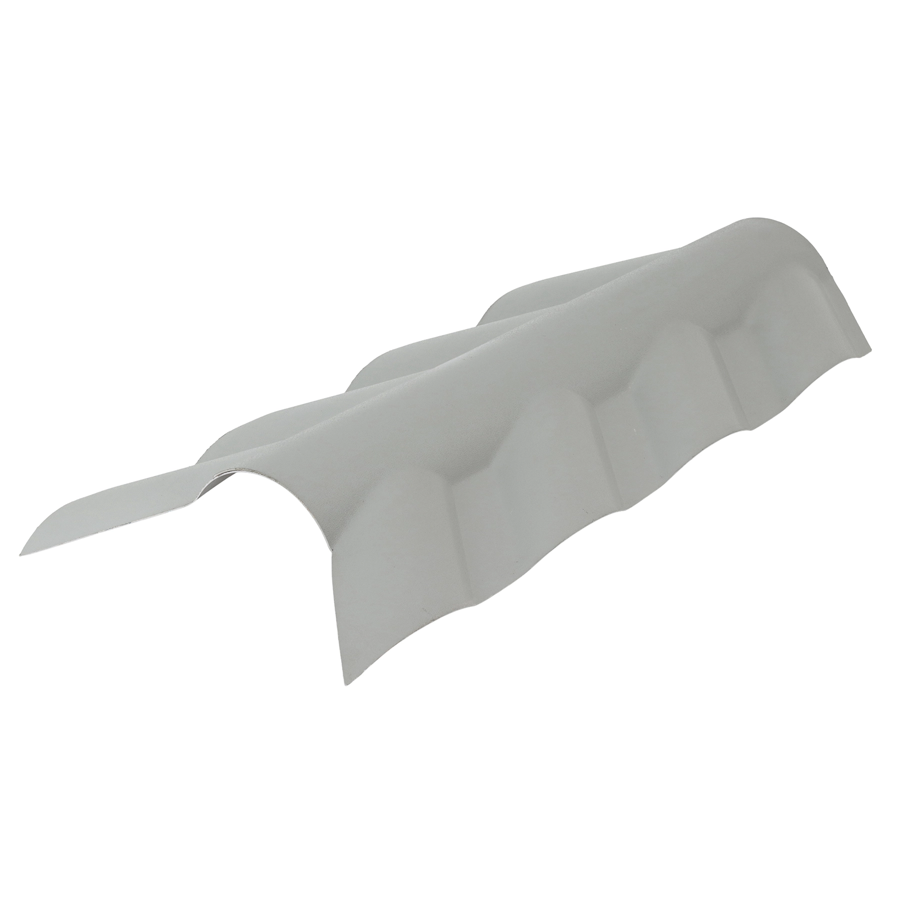 Cumeeira de PVC Colonial Lateral Articulada 27x90cm Cinza Permatti
