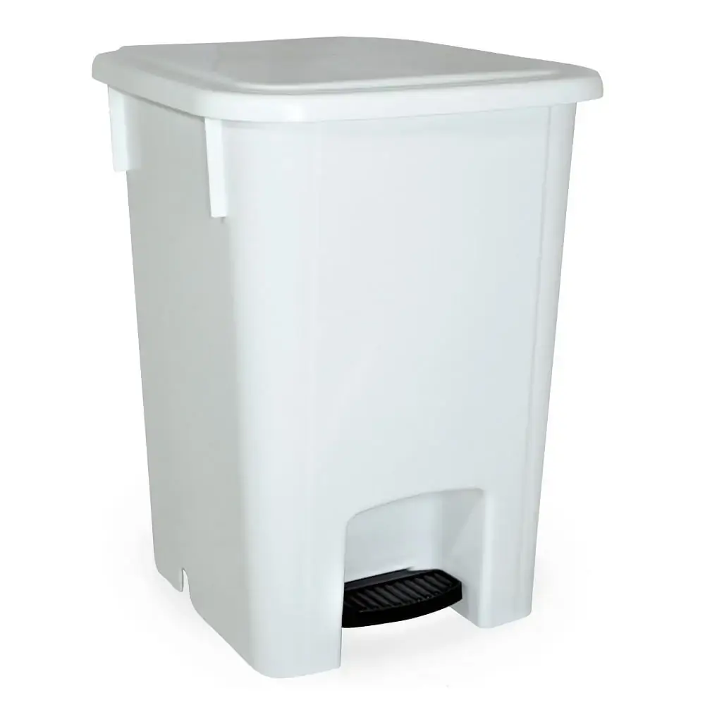 Lixeira 30l Pedal Branca Bralimpia