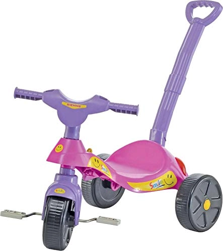 Triciclo Infantil Smile Rosa E Lilás Biemme