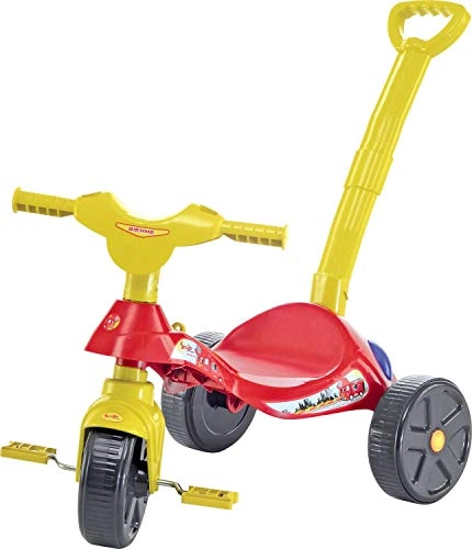 Triciclo Smile Bombeiro Com Empurrador Biemme