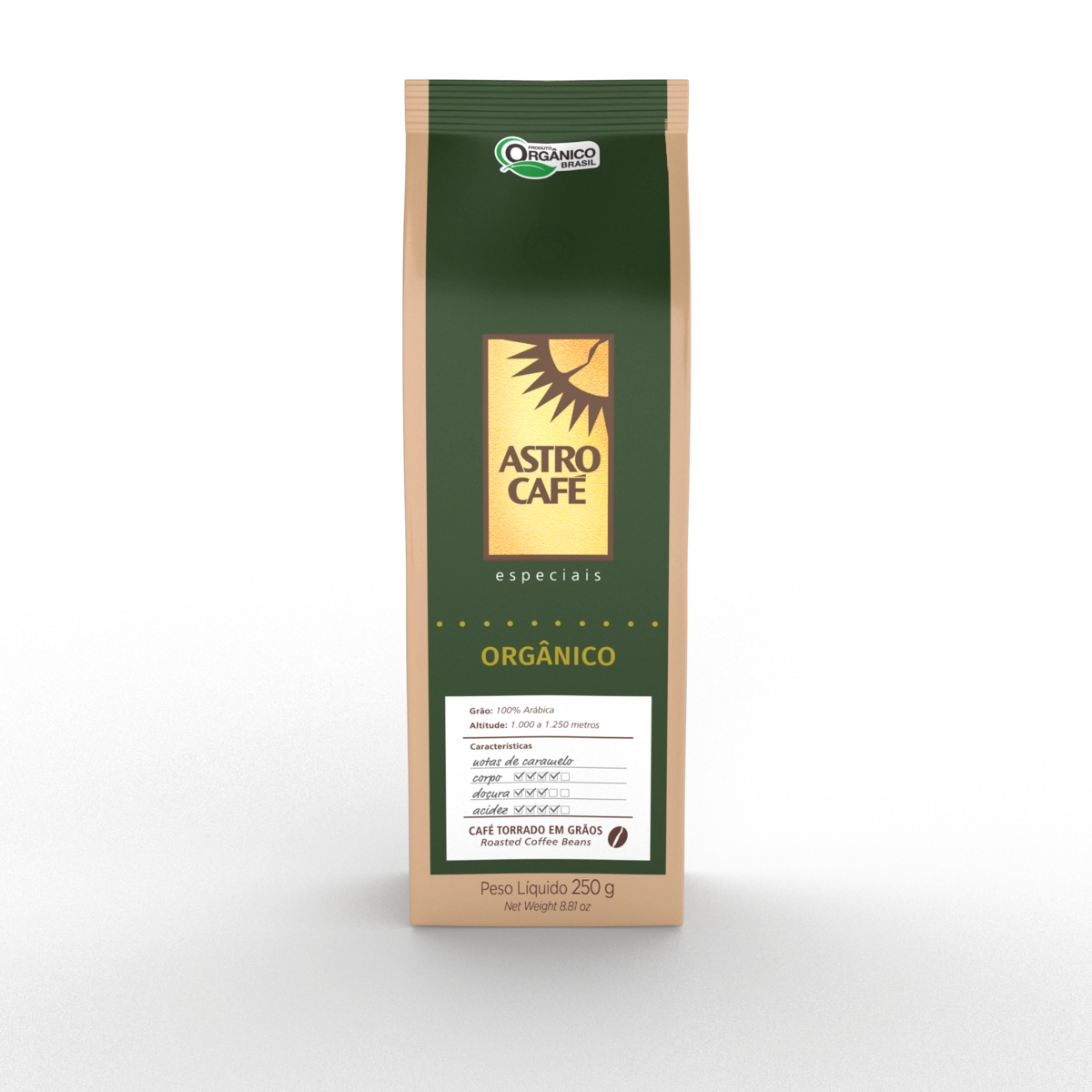 Café Astro Orgânico em grãos 250 g Astro Orgânico em Grãos 250g