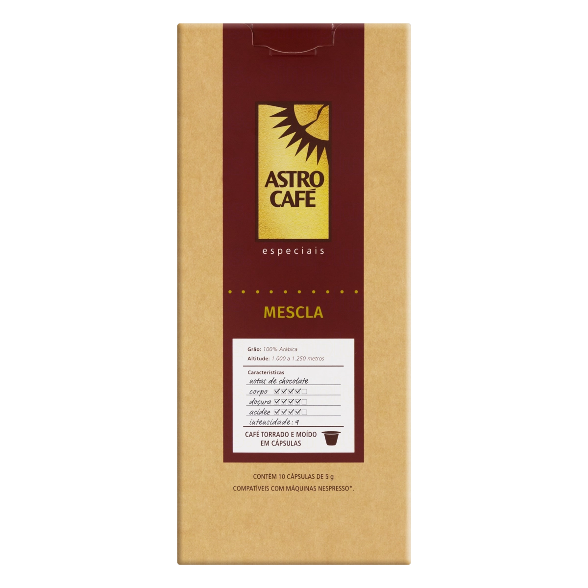 Cápsulas de Café ASTRO Mescla em Cápsulas com 10 Unidades