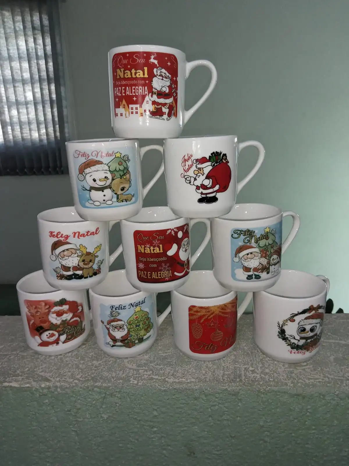 Caneca Porcelana Natal 280ml 432 Sao Marcos