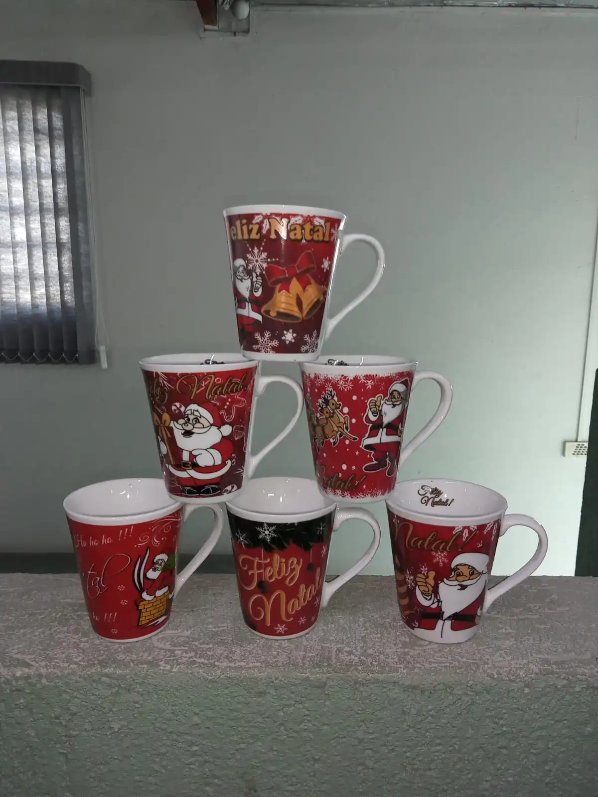 Caneca Porcelana Tulipa Natal 240ml 495 Sao Marcos