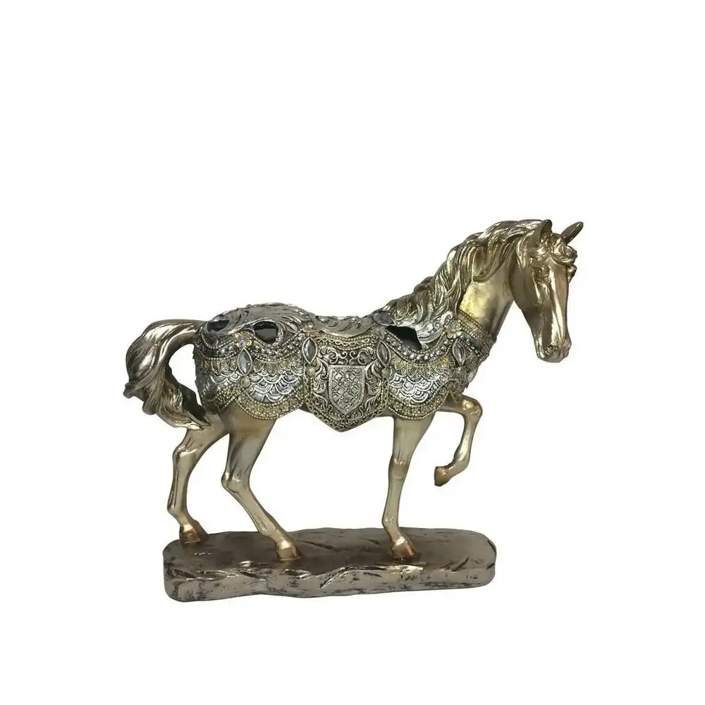 Cavalo Dourado C/base 31cm Dicapri