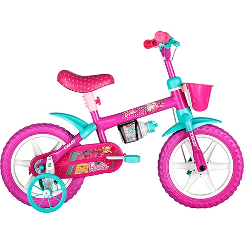 Bicicleta Barbie Caloi Aro 12 1 Marcha Rosa