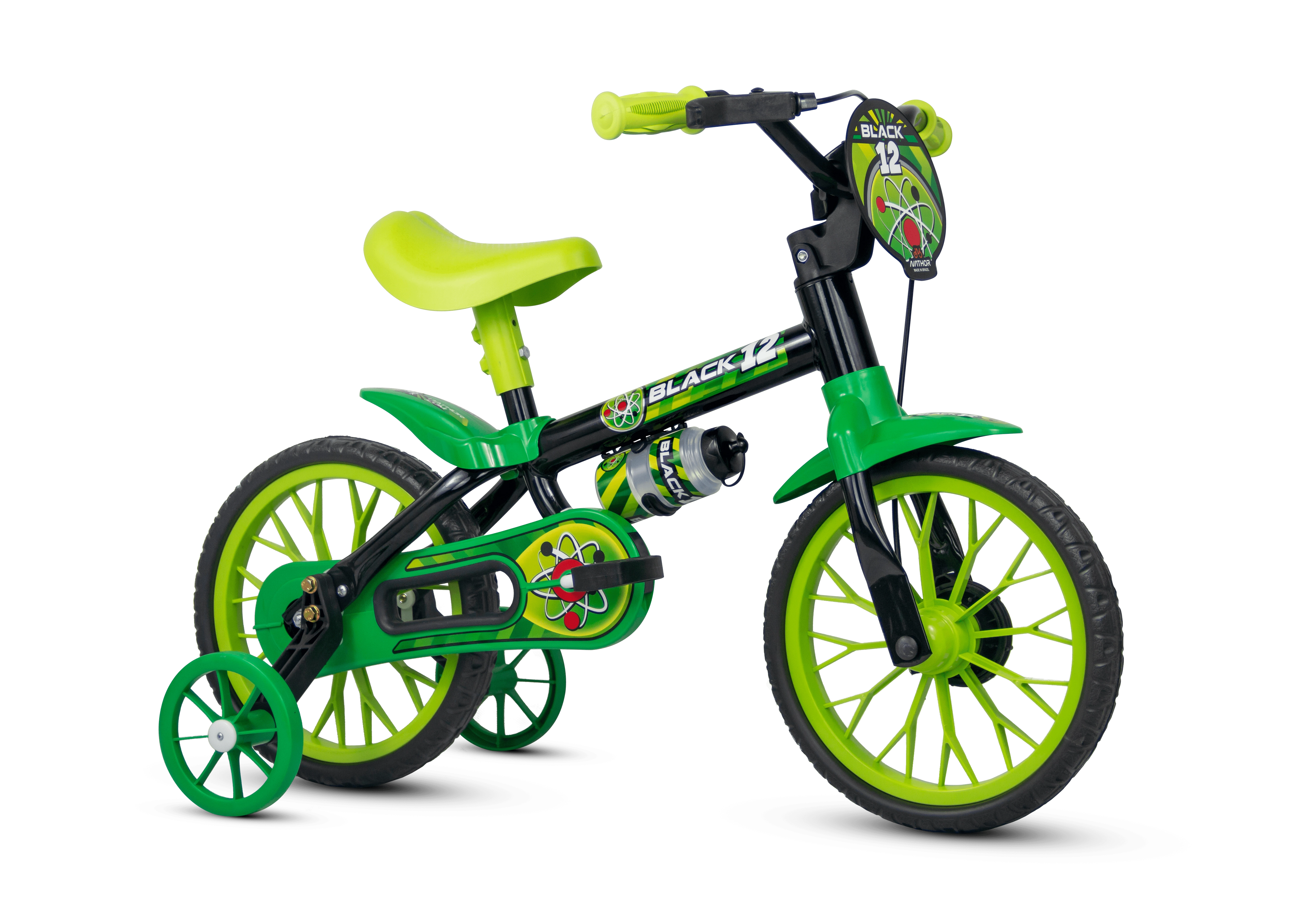 Bicicleta Infantil com Rodinhas - Aro 12 - Black 12 - Nathor