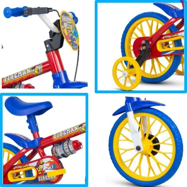 Bicicleta Infantil Aro 12 Fireman - Nathor