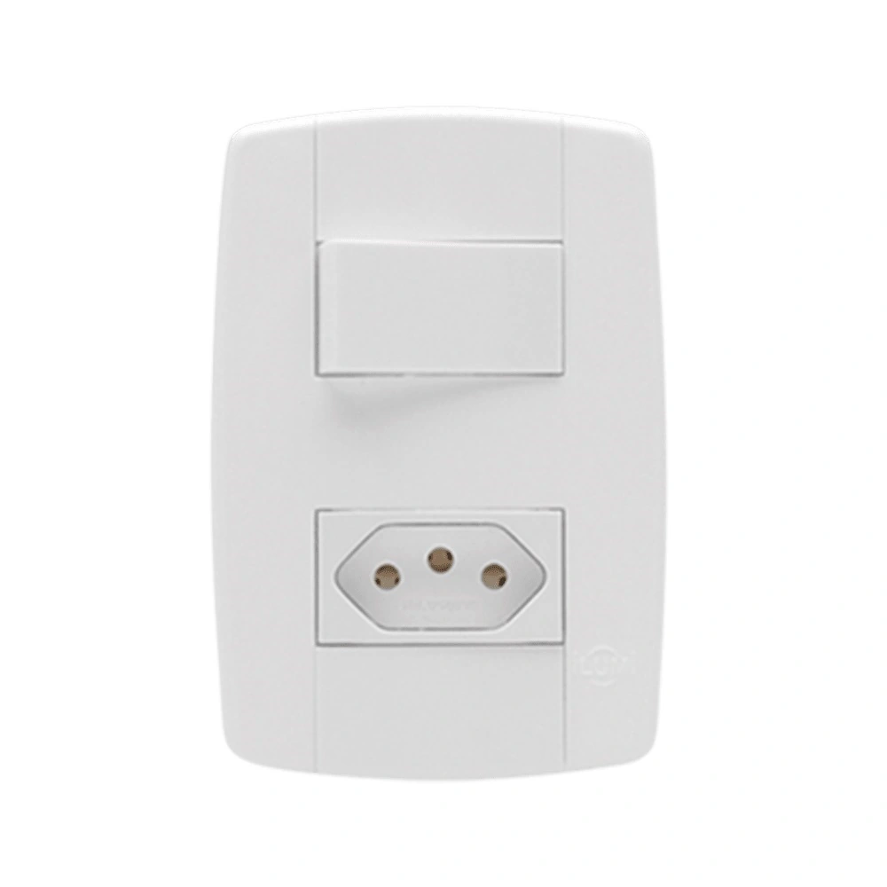 Interruptor Lev 1 Tecla Simples + Tom 10a Com Placa 87200 Ilumi - Unico