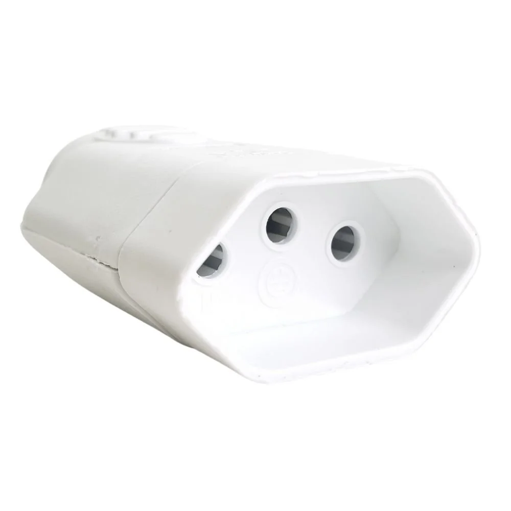 Plugue Femea 2p T Branco 10a