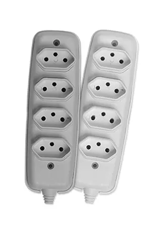 Tomada Em Barra Quadrupla 2p 10a 250v Branca
