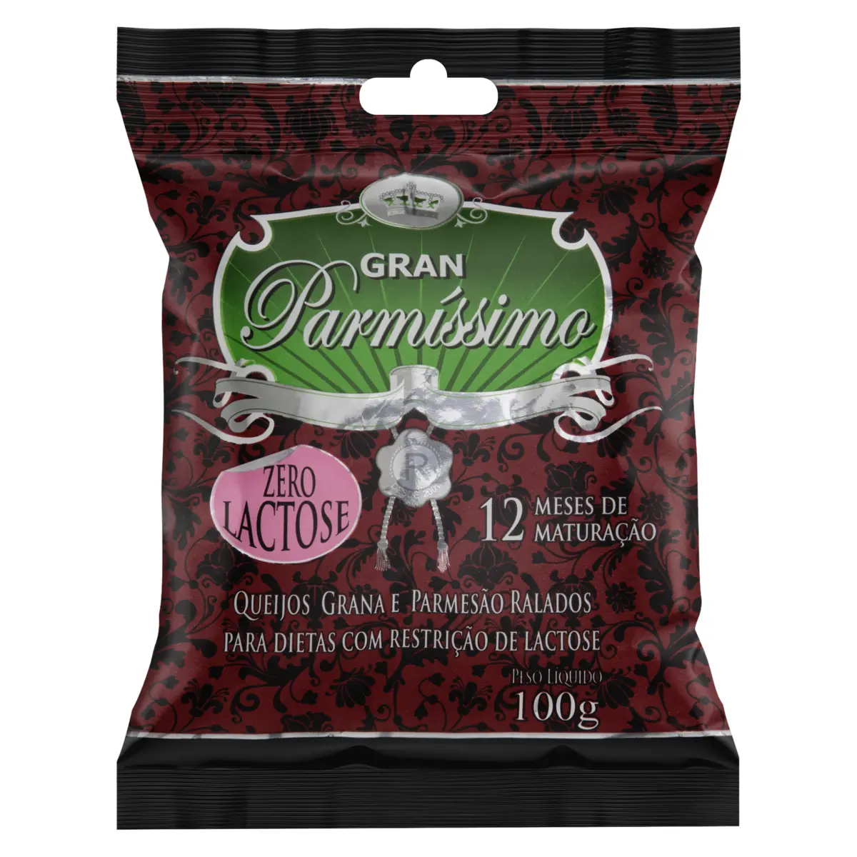 Queijo Grana E Parmesão Ralado Zero Lactose Gran Parmíssimo 100g