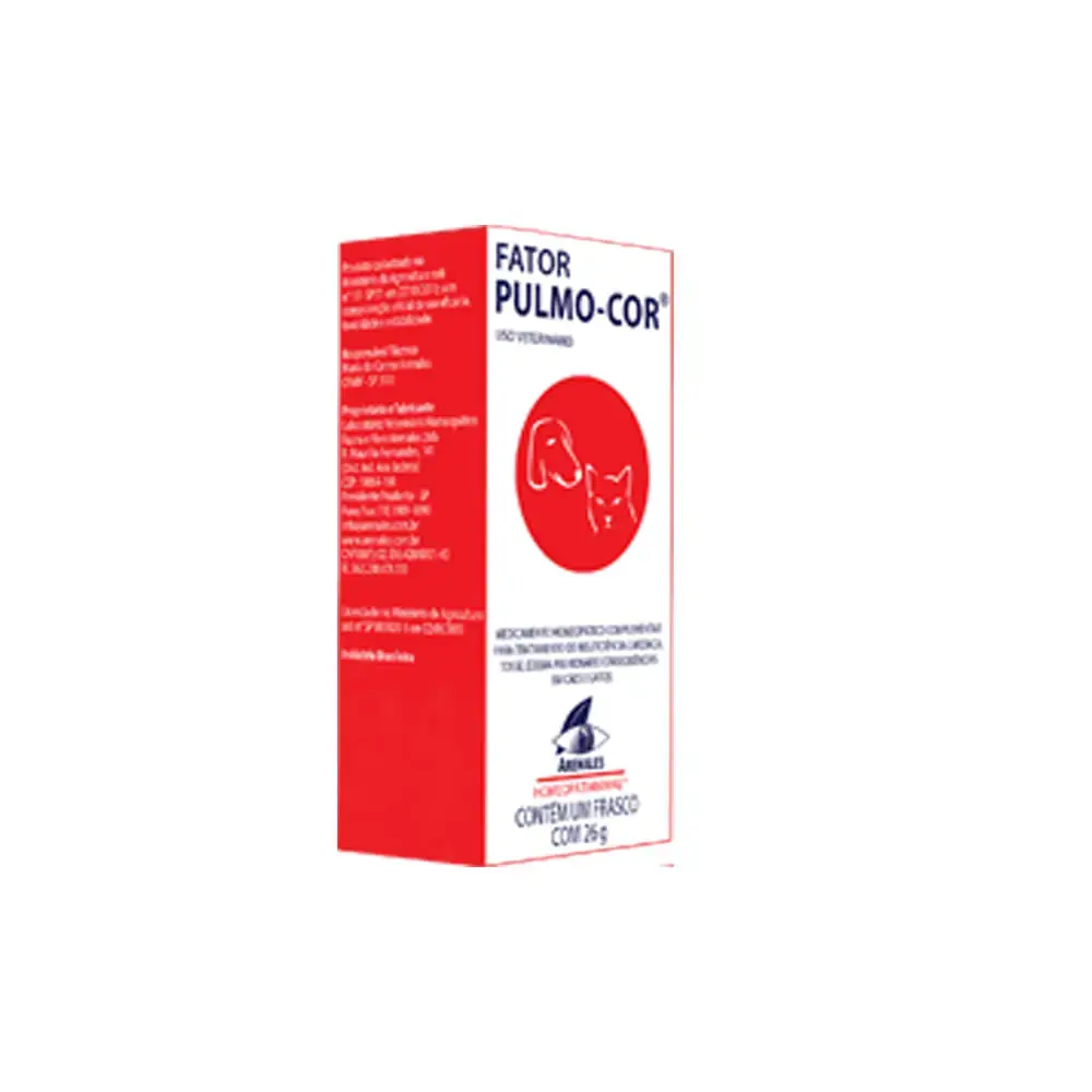 Fator Pulmo-Cor para Cães e Gatos Arenales 26g