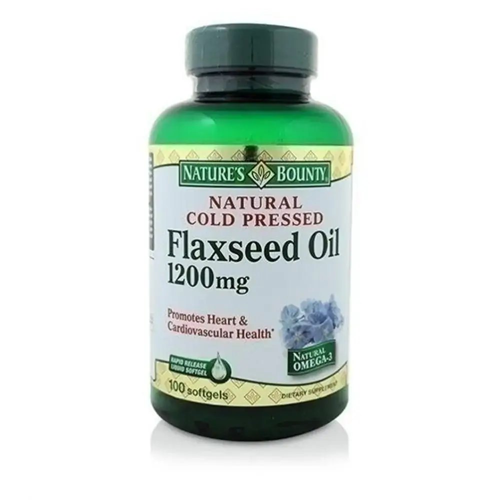 Flaxseed Oil Oleo De Linhaça 100 Capsulas 1200mg Natures Bounty Fitoterápicos