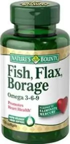 Oleo De Peixe Linhaça E Borragem 130caps Natures Bounty