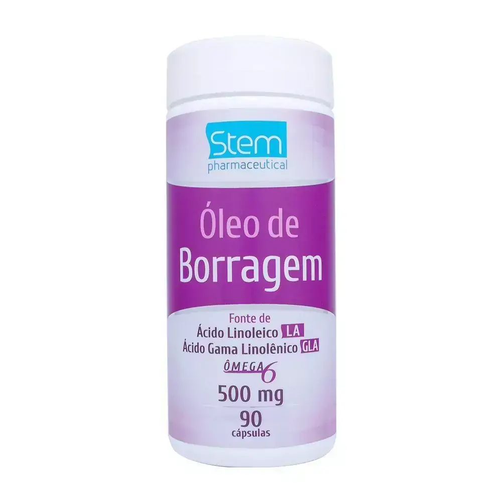 Óleo de Borragem 500mg (90 Cápsulas) - Stem Pharmaceutical