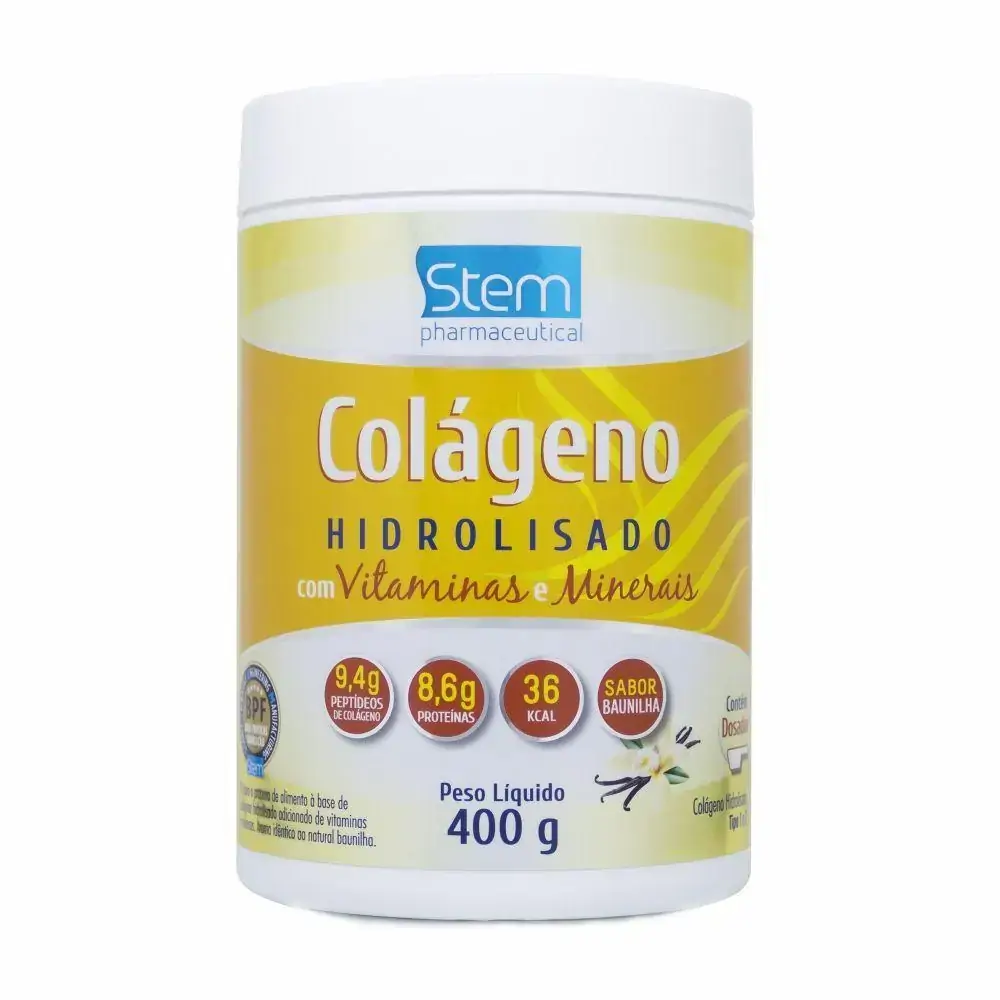 Colágeno em Pó + Vitaminas e Minerais (400g) - Stem Pharmaceutical