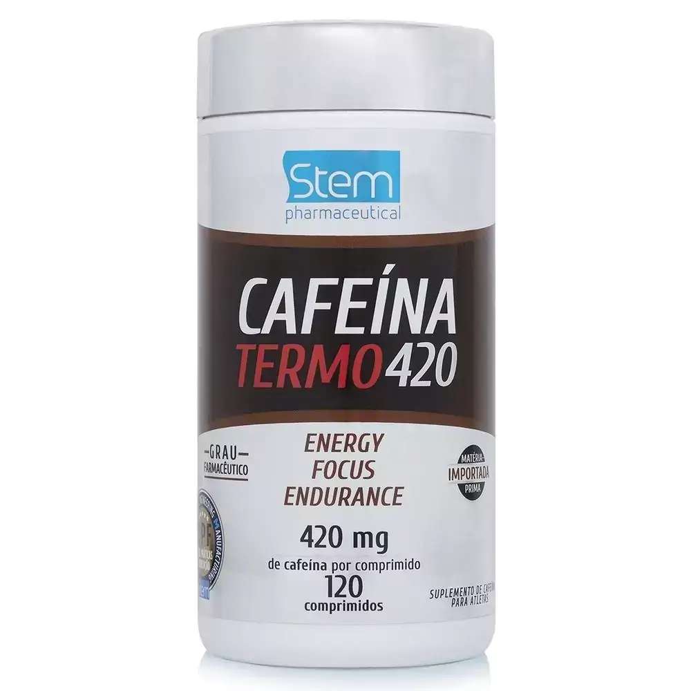 Cafeína TERMO 420mg (120 Comprimidos) - Stem Pharmaceutical