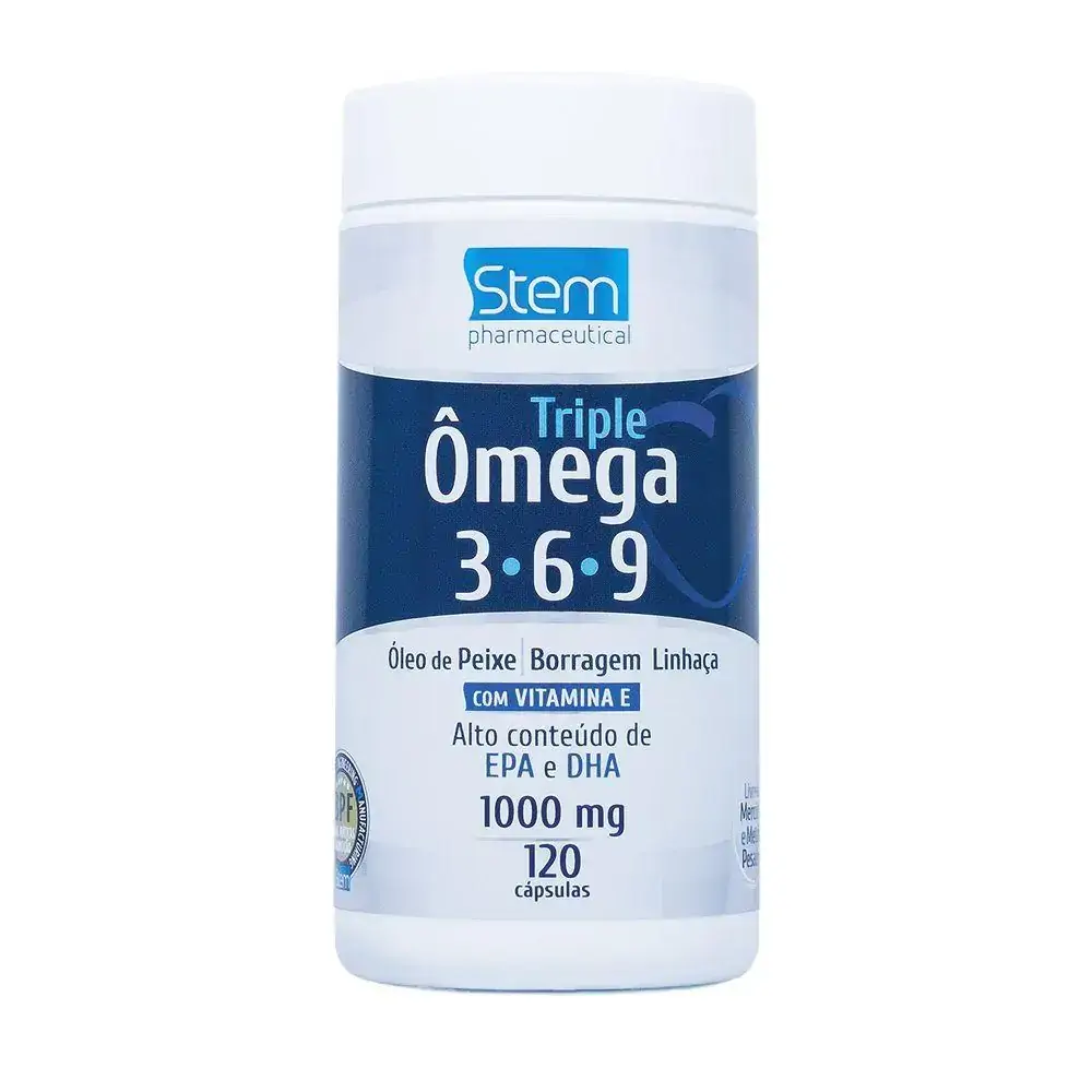 Triple Ômega 3-6-9 1000mg (120 Cápsulas) - Stem Pharmaceutical