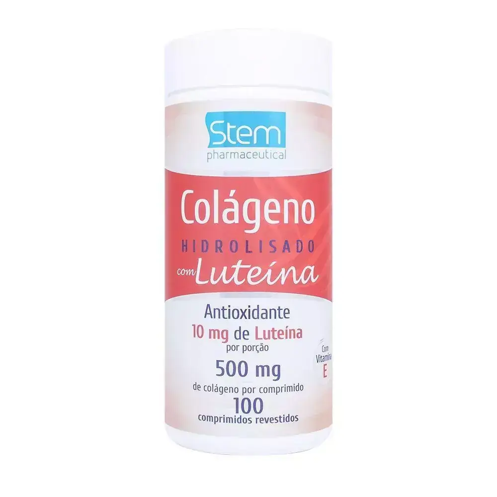 Colágeno 500mg + Luteína e Vitamina E (100 Comprimidos) - Stem Pharmaceutical