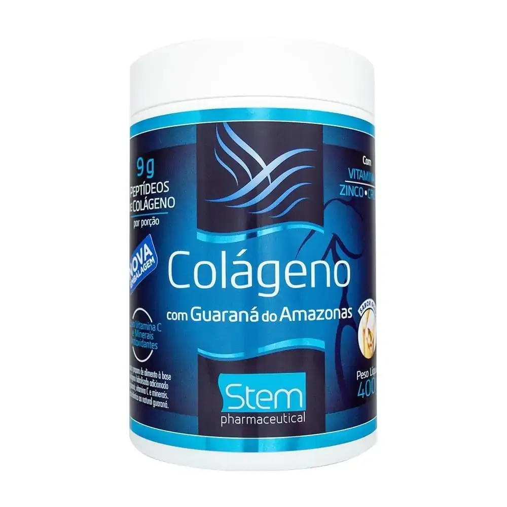 Colágeno em Pó com Guaraná (400g) - Stem Pharmaceutical