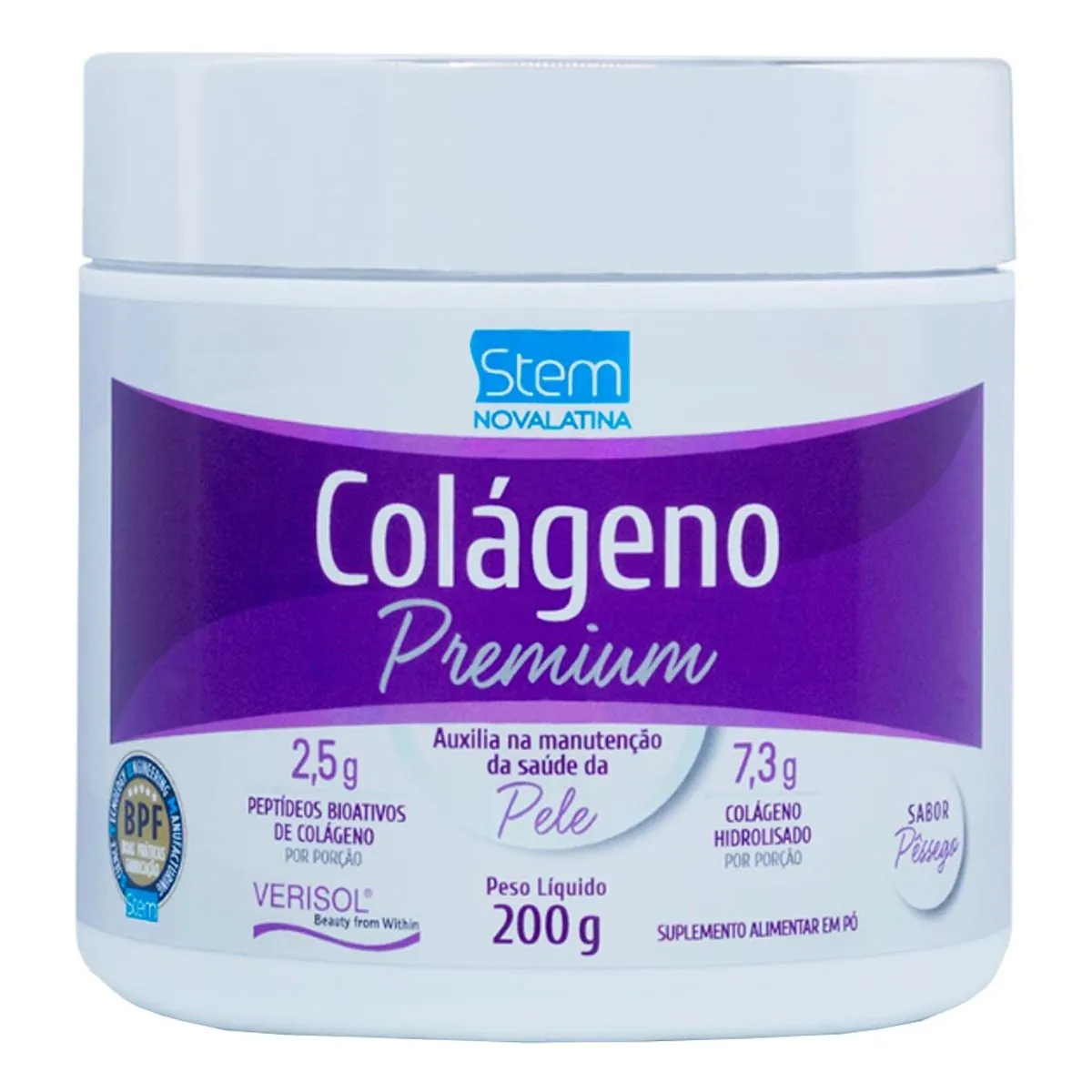 Colágeno Premium 200g Stem Novalatina Pó para Solução Oral