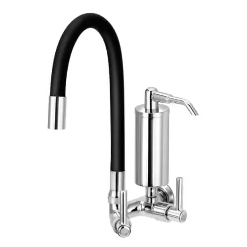 Torneira Gourmet Com Filtro De Cozinha Flexível Preta 1/4 De Volta Copo Slim C51 - Um Novo Conceito.
