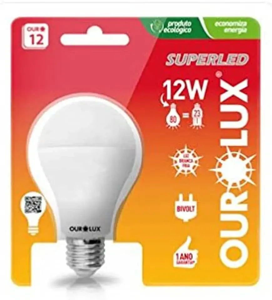 Lampada Superled 12w Bivolt 6400k Ourolux