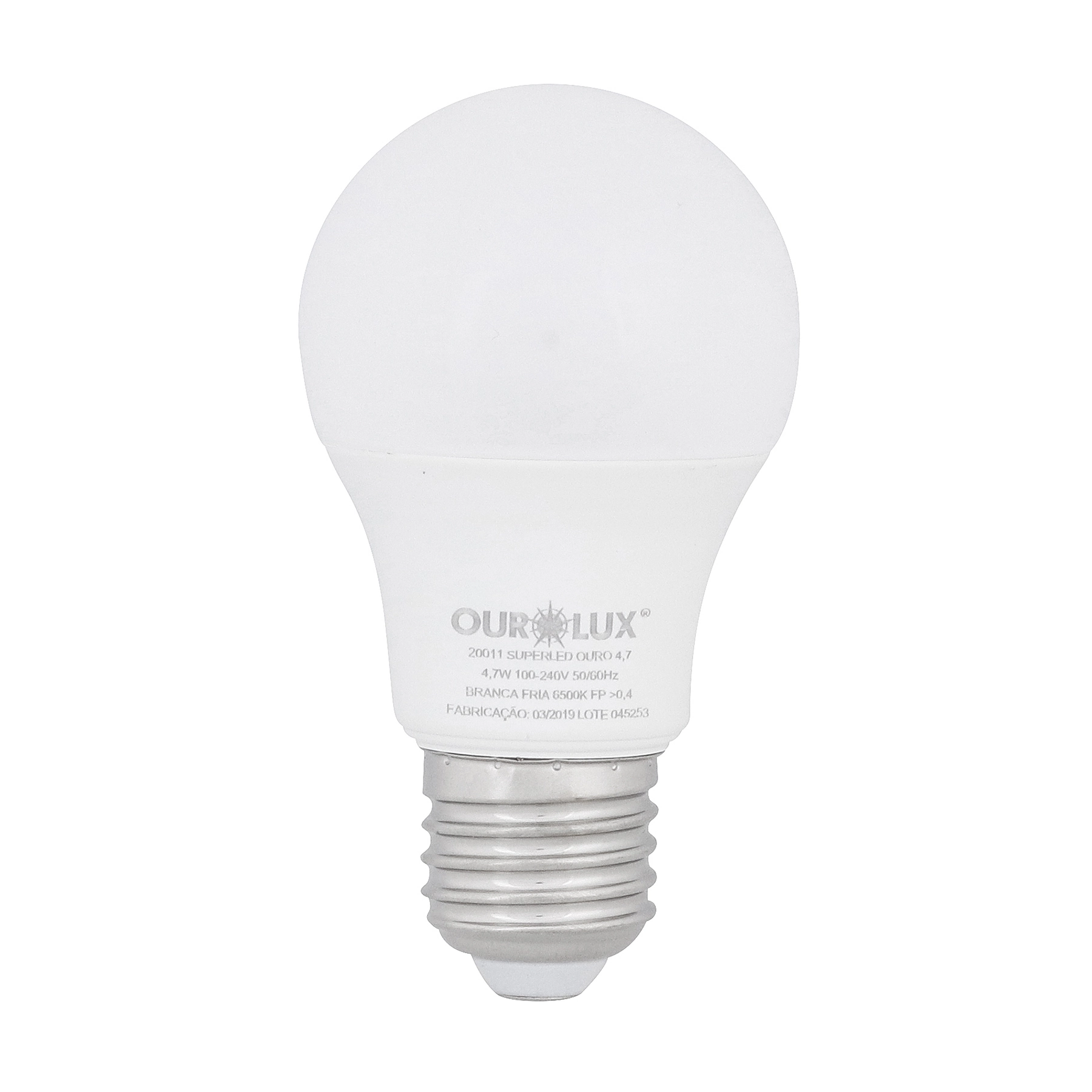 Lampada Ourolux Led Bulbo 4,7w Branca