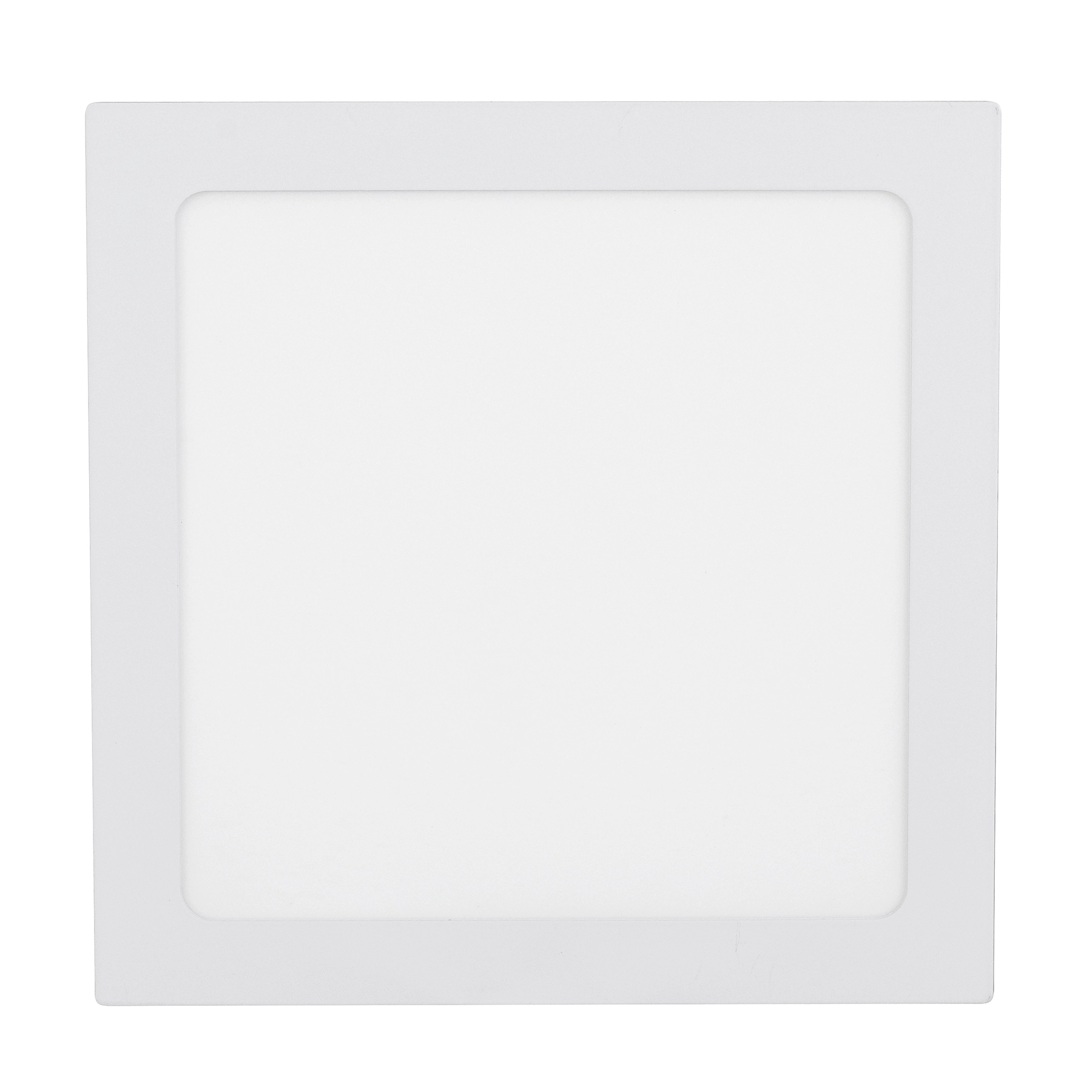 Painel de Led Embutir Quadrado Luz Amarela 18W Ouro Lux 22,3cm 22,3x22,3cm Branco Bivolt