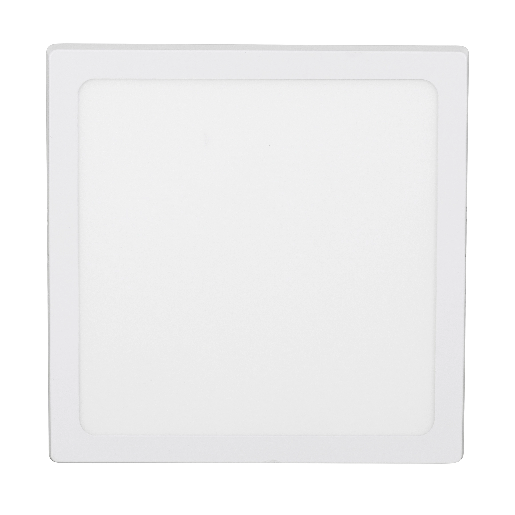 Painel de Led Sobrepor Quadrado Luz Amarela 18W Ouro Lux 22,3x22,3cm Branco Bivolt