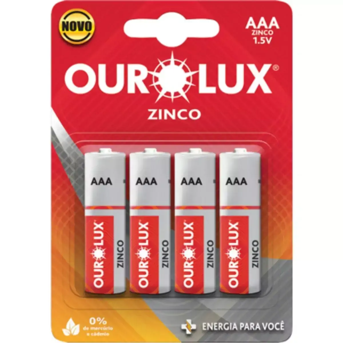 Pilha Ourolux Comum AAA 4Unidade