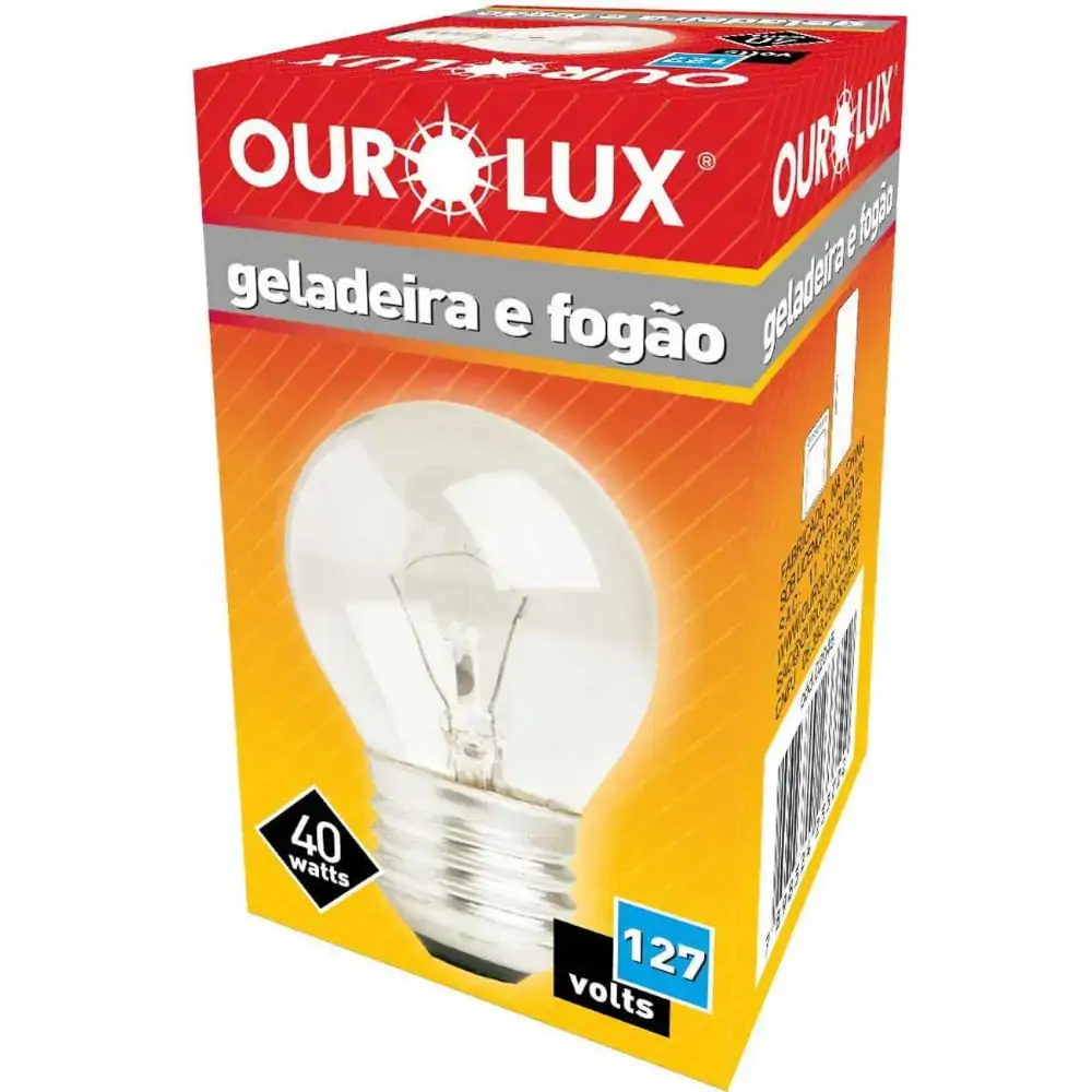 Lampada Para Geladeira/fogao Ourolux 40w 127v