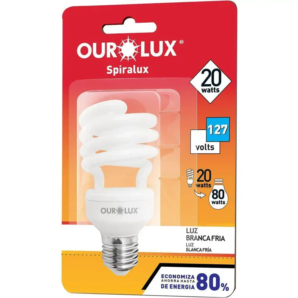 Lâmpada Elétrica Espiral Ourolux 20w 127v
