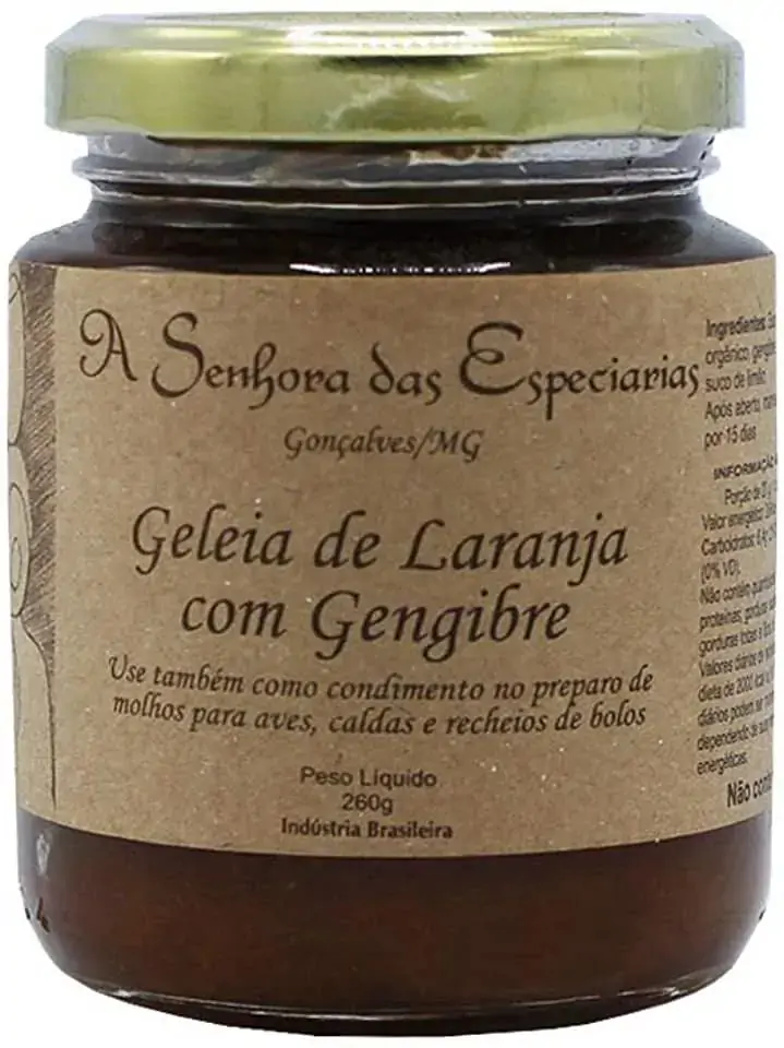 Geleia Laranja Gengibre 260g A Senhora Das Especiarias