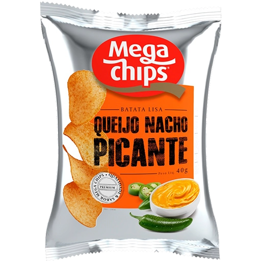 Salg Batata Mega Chips 40g Lisa Queijo Nacho Picante