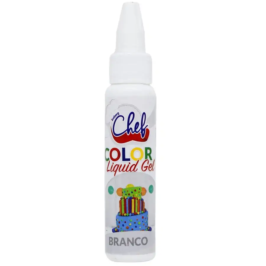 Corante Liquigel Branco 25g Iceberg Chef