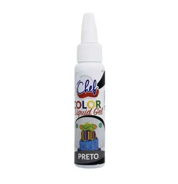 Corante Liquigel Preto 25g Iceberg Chef
