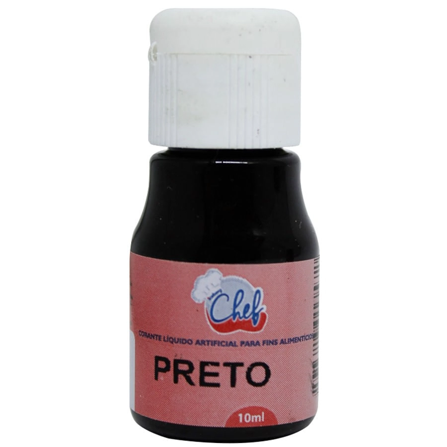 Corante Liq Preto 10ml Iceberg Chef