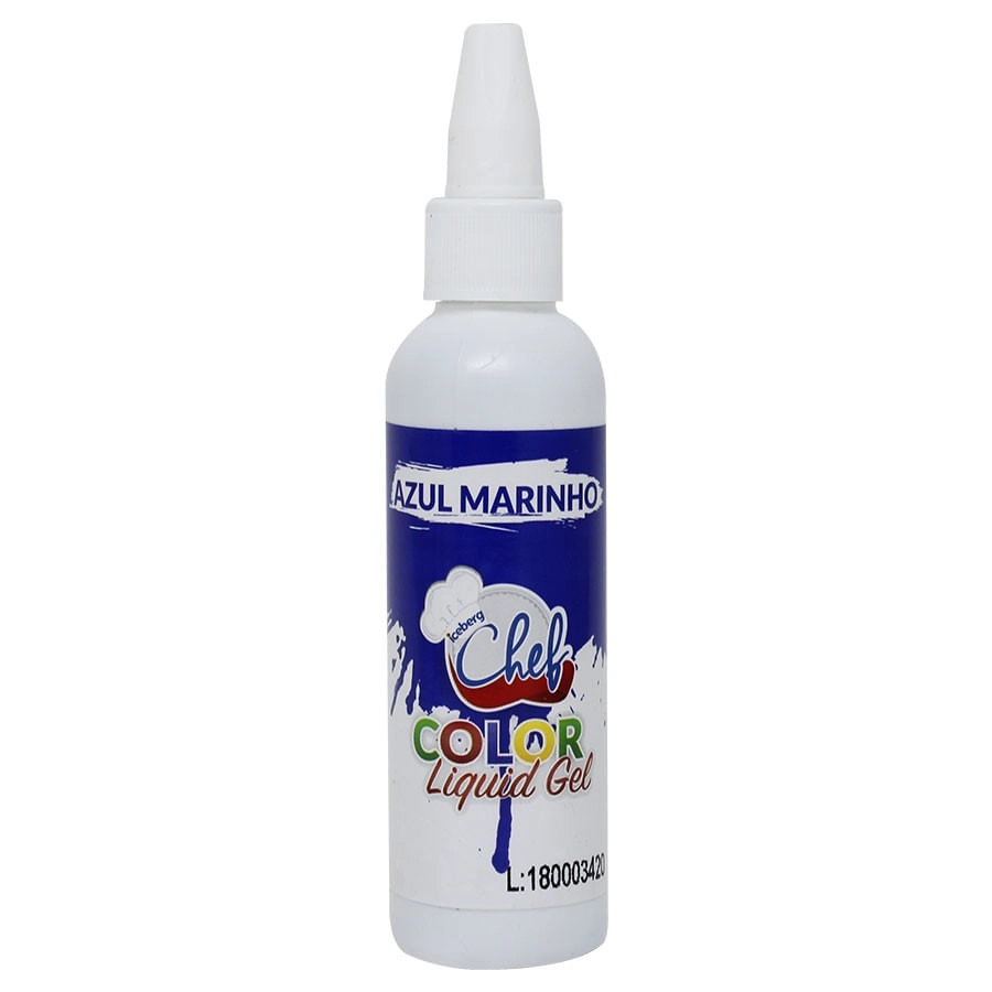 Corante Liquigel Azul Marinho 60g Iceberg Chef