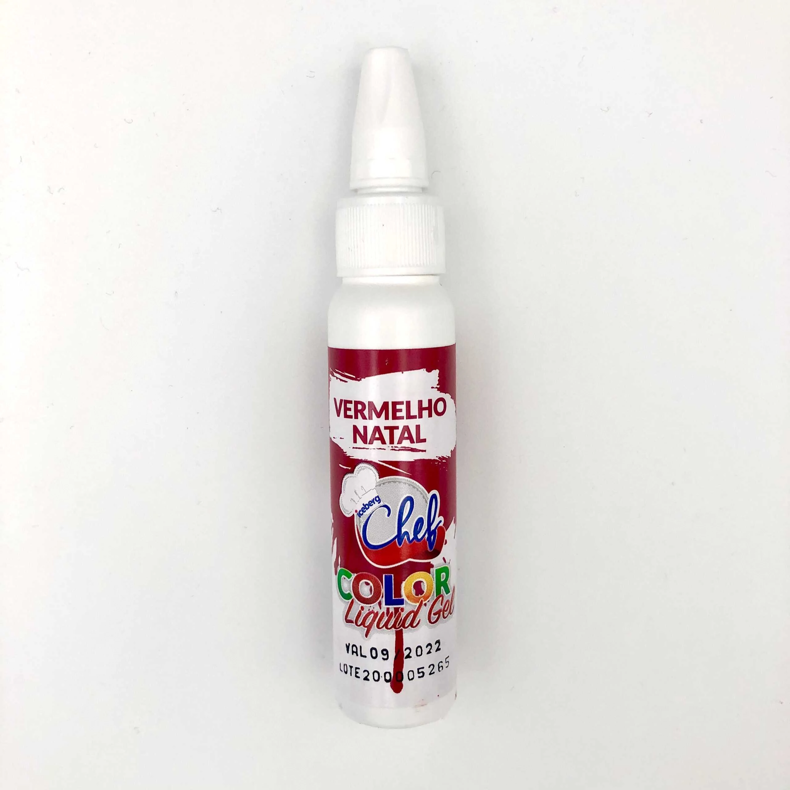 Corante Liquigel Verm Natal 25g Iceberg Chef