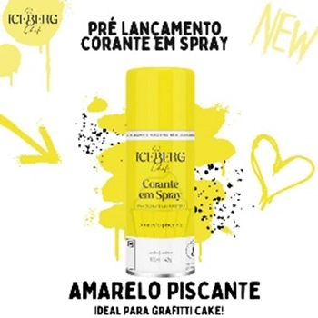 Corante Em Spray Amarelo 42g 111570 Iceberg
