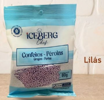 Confeito Perolado Lilas 80g Iceberg