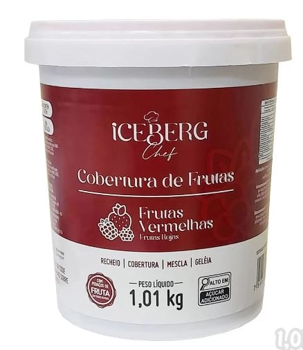 Pote Cobertura De Frutas Vermelhas C/pedacos 1,1kg