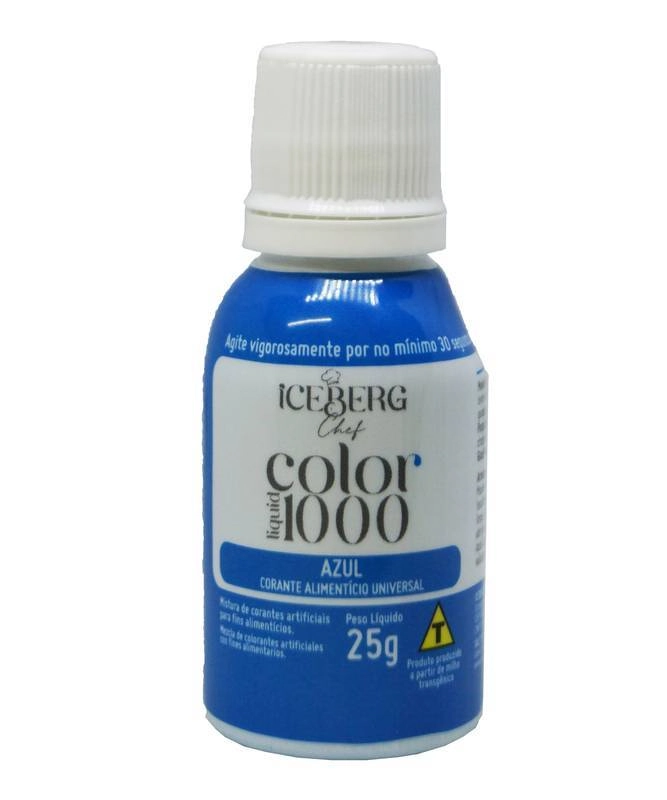 Corante Liquid Alimenticio Universal Azul 25g Iceberg Chef