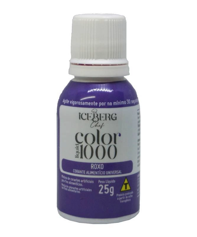 Corante Liquid Alimenticio Universal Roxo 25g Iceberg Chef