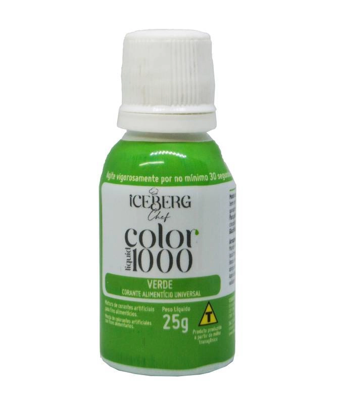 Corante Liquid Alimenticio Universal Verde 25g Iceberg Chef