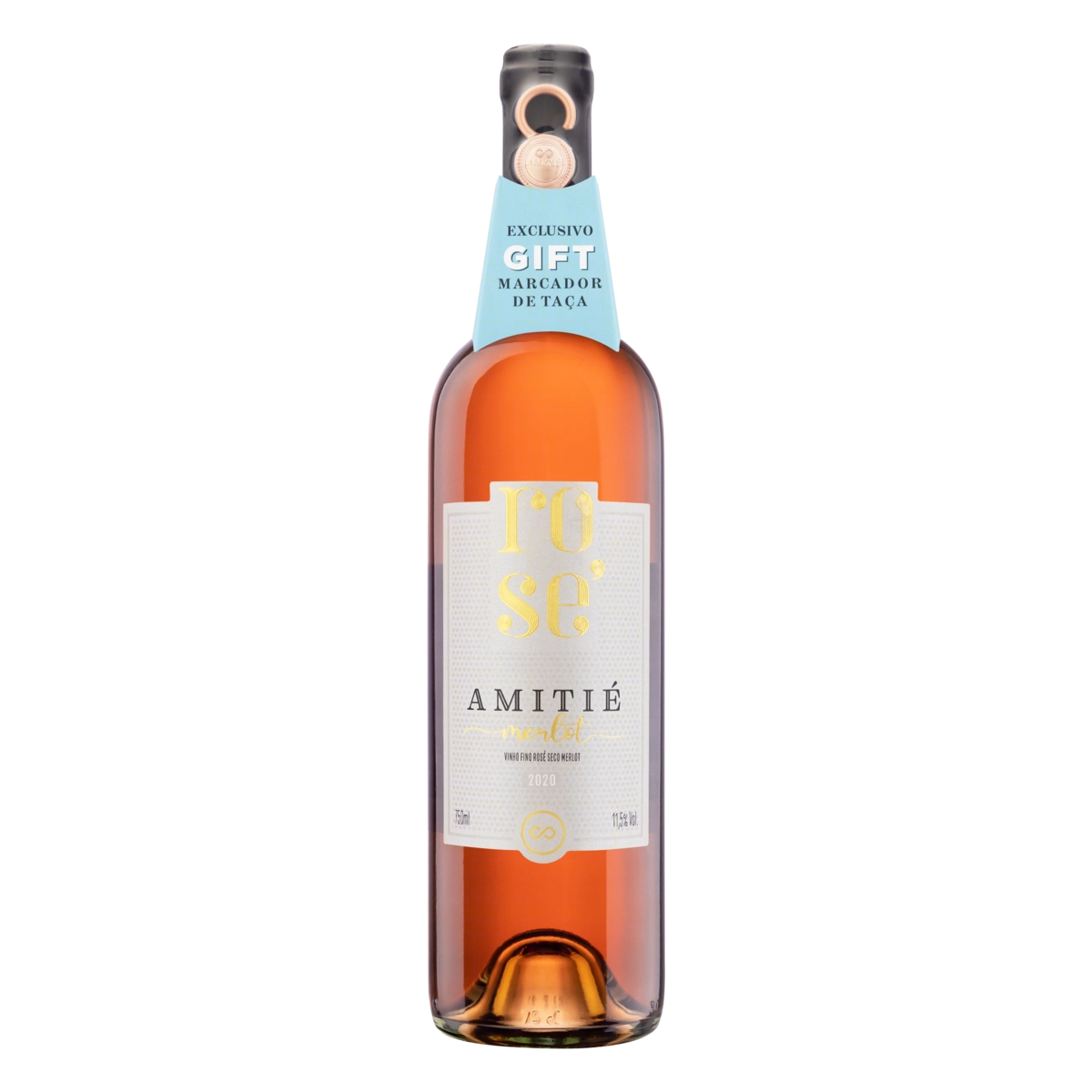 Vinho Brasileiro Rosé Seco Amitié Merlot Serra Gaúcha Garrafa 750ml