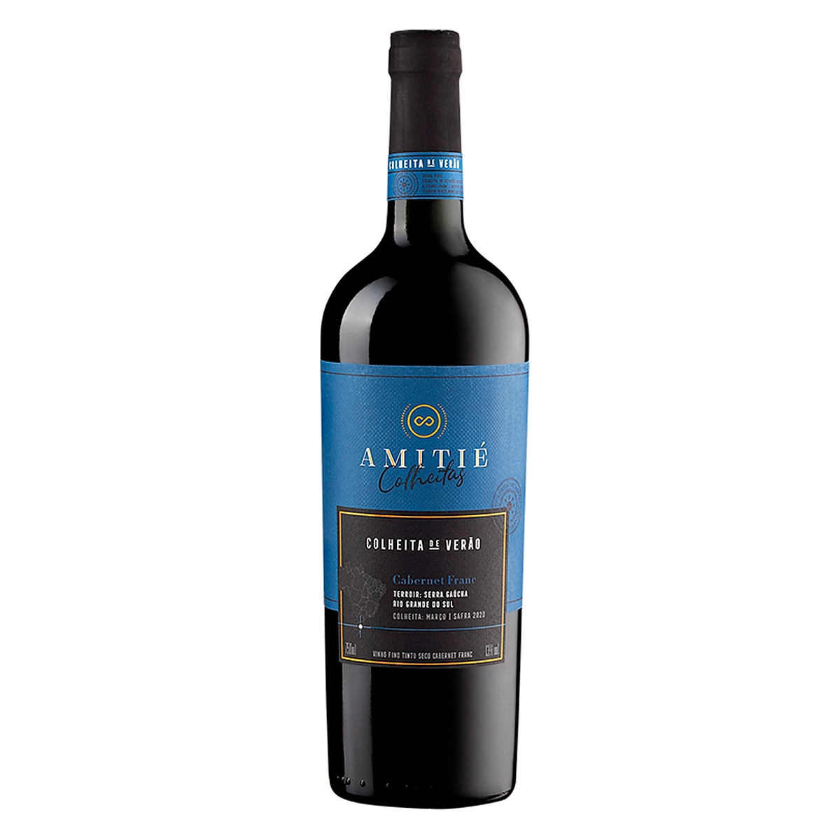 Vinho Brasileiro Amitie Colheitas Serra Gaucha 750ml Cabernet Franc