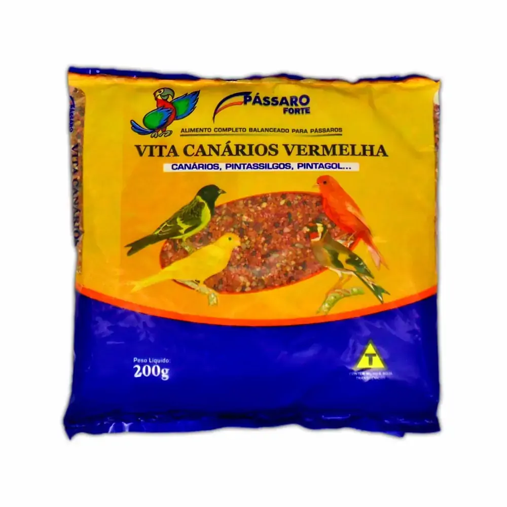 Ração para Canários Vita Vermelha Pássaro Forte 200g